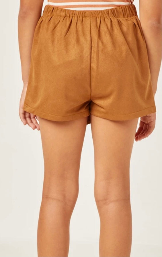 Hayden Camel Suede Skort 4212