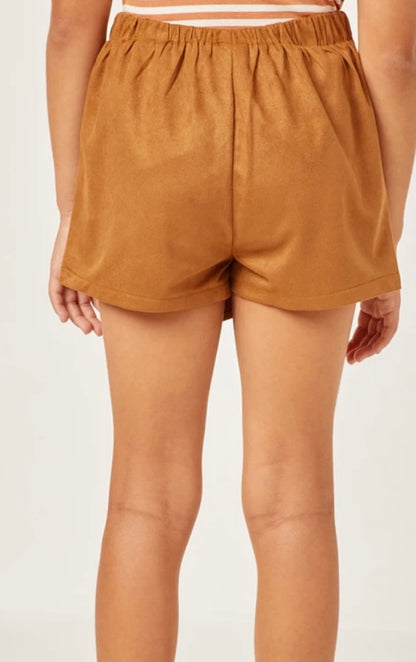 Hayden Camel Suede Skort 4212