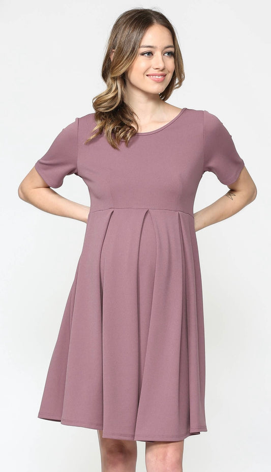 Maternity Front Pleat Dress