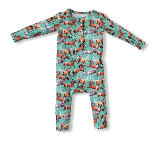 Landyn Long Sleeve Henley Romper