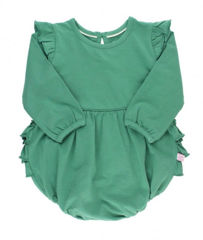RuffleButts Spruce Flutter Bubble Romper