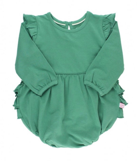 RuffleButts Spruce Flutter Bubble Romper