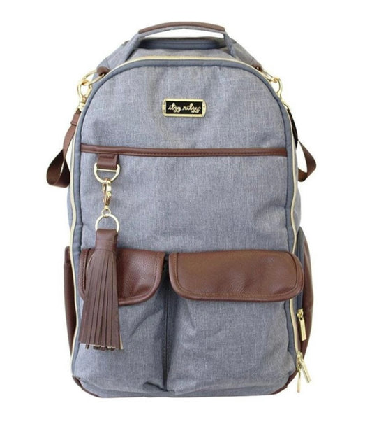 Itzy Ritzy Handsome Heather Gray Boss Backpack Diaper Bag