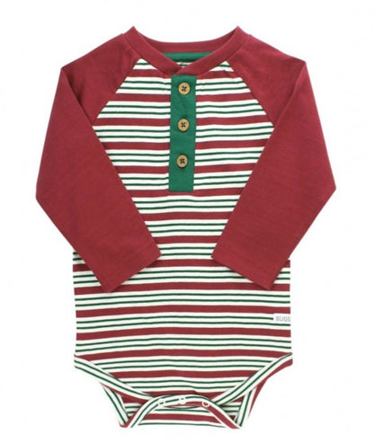RuggedButts Peppermint Stripe Raglan Henley