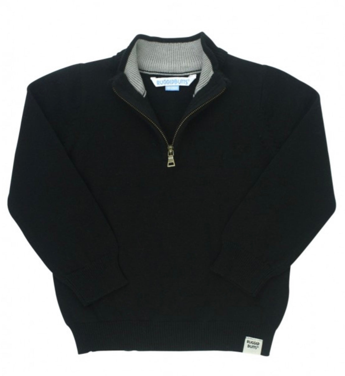 RuggedButts Black Quarter-Zip Sweater