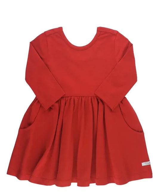 RuffleButts Red Twirl Dress