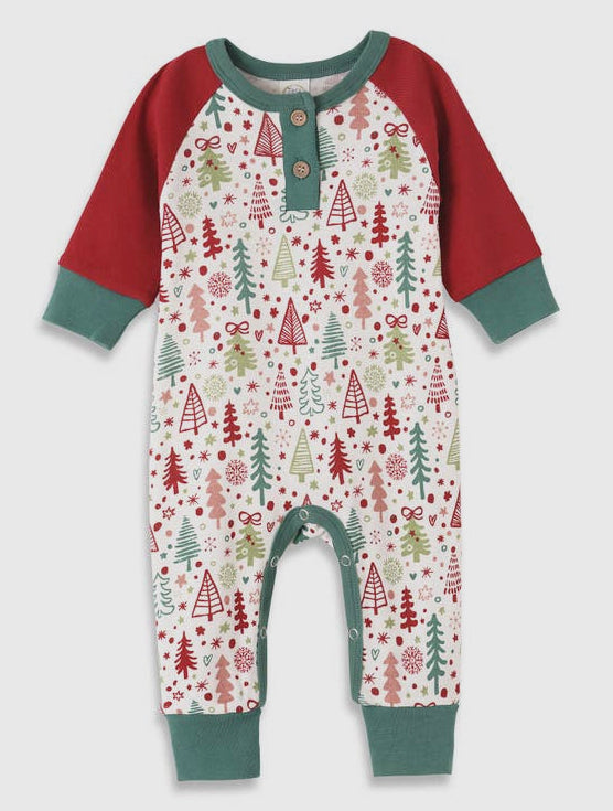 Tesa Babe Cozy Christmas Henley Romper