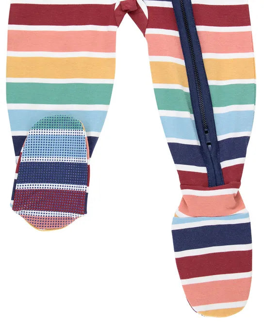 RuggedButts Cozy Rainbow Footed Pajamas
