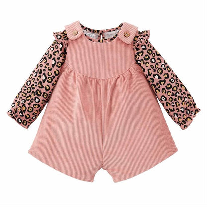 Mudpie Leopard Overall Set