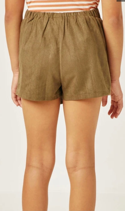 Hayden Olive Suede Skort 4212 *