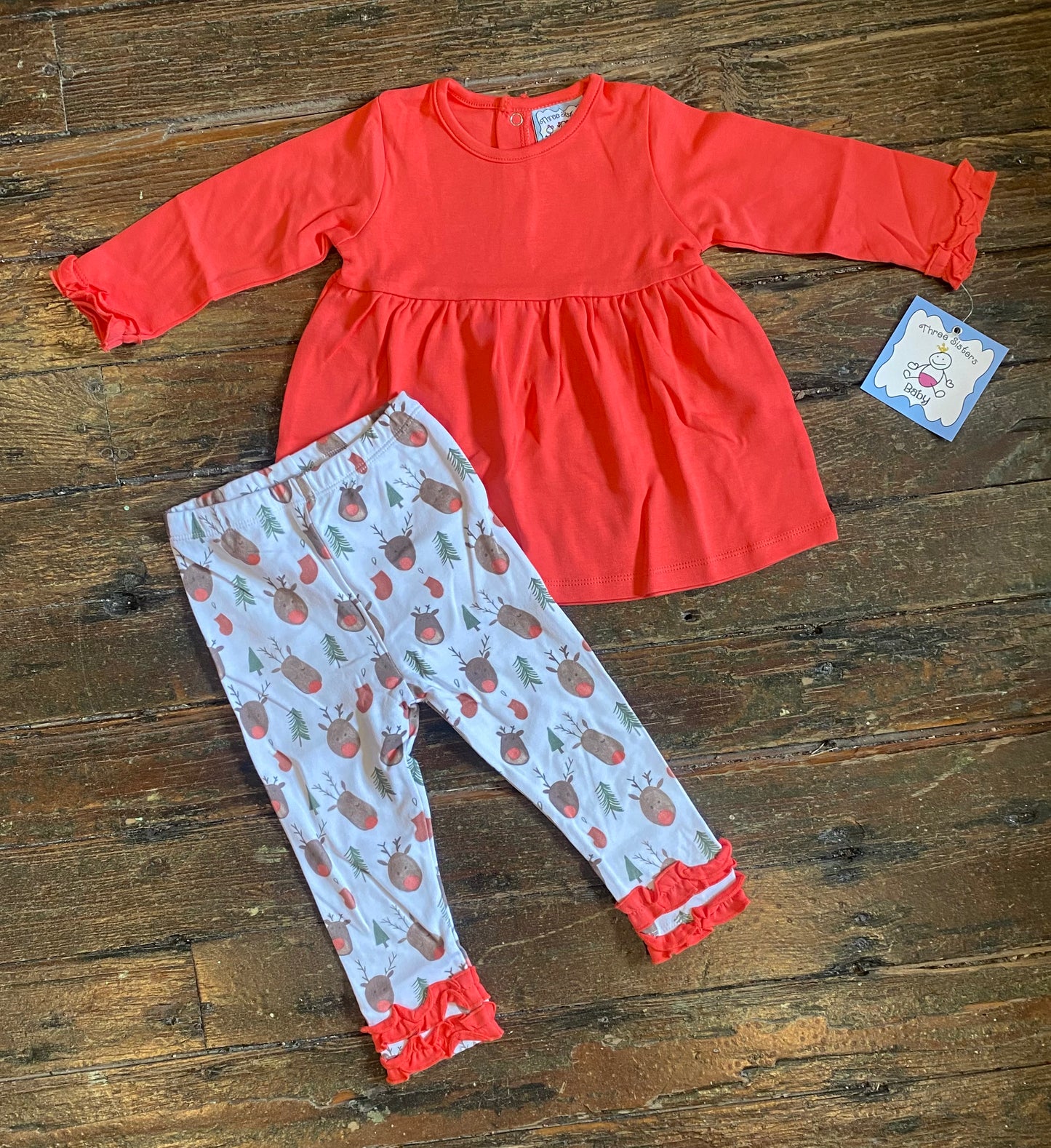 Three Sisters Reindeer Friends Legging Set