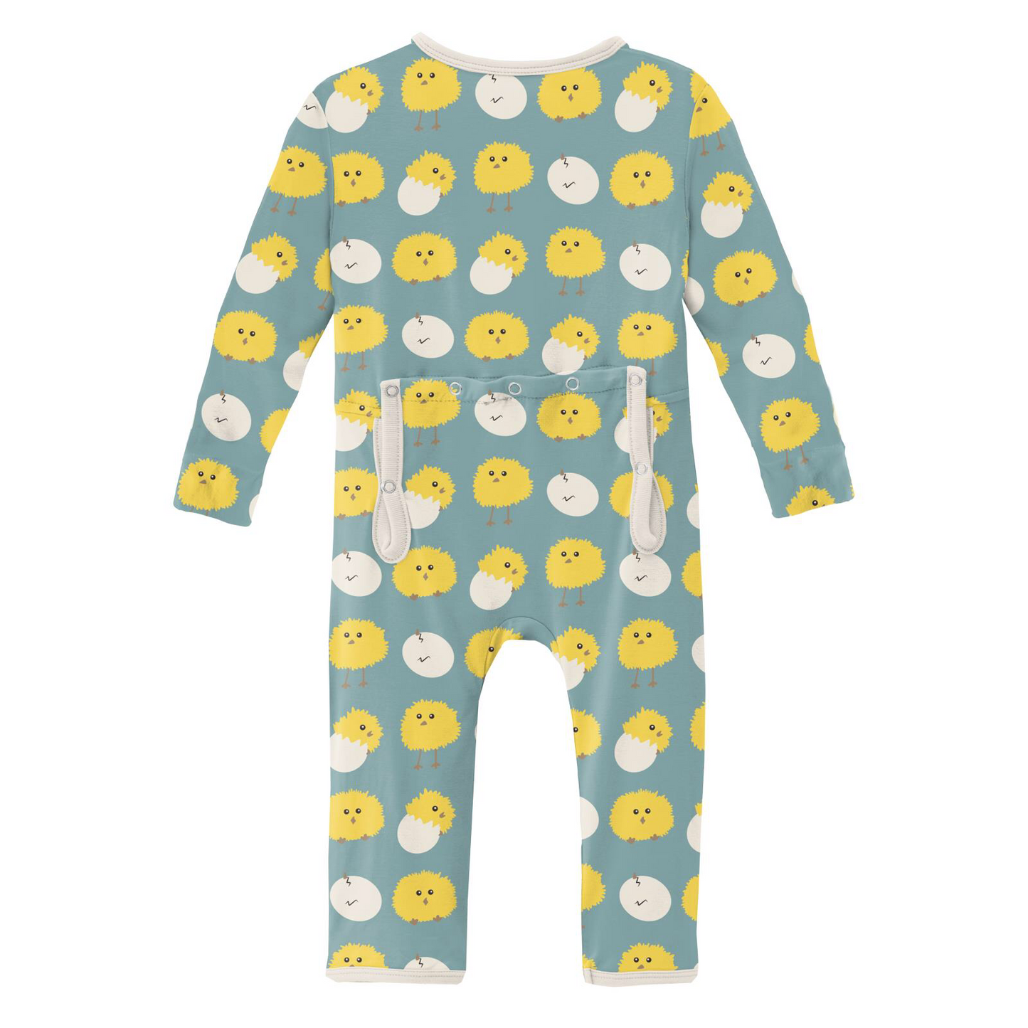 Kickee Pants Jade Peep Peeps Coverall with Zipper