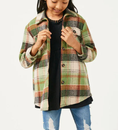 Hayden Plaid Long Length Button Up GN4294 *