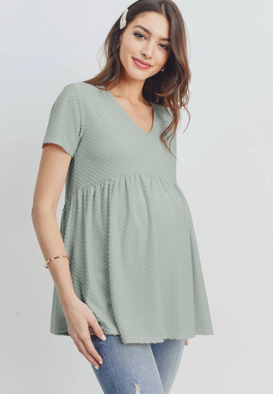 Maternity V-Neck Jersey a loose Fit Top