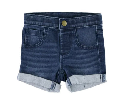 RuffleButts Spring Stretch Denim Shorts