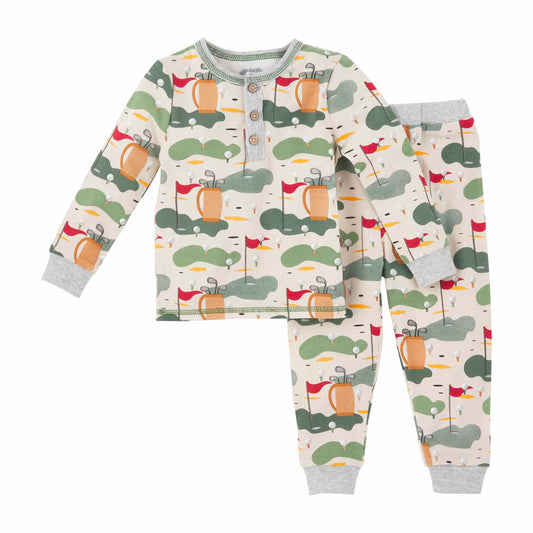 Mudpie Gray Golf Pajamas