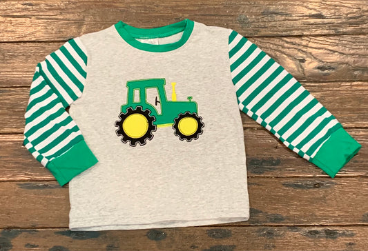 Green Striped Tractor Shirt