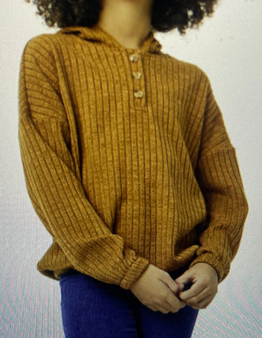 Hayden Ribbed Hoodie 3138