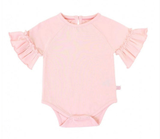 RuffleButts Pink Mia Bodysuit