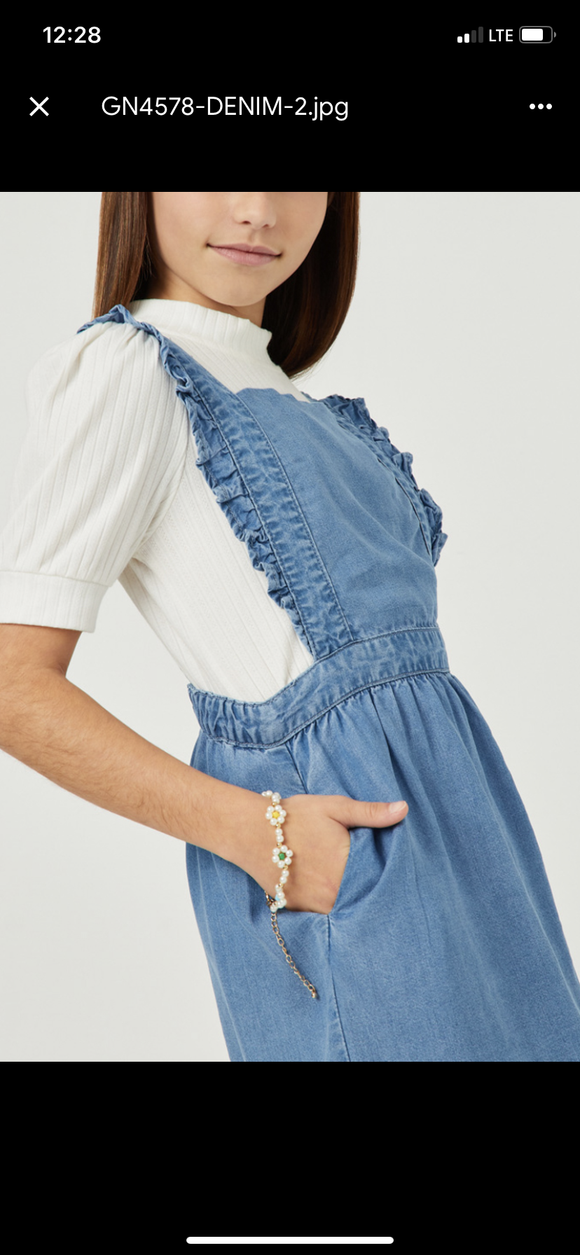 Hayden Ruffle Overall Dress GN4578
