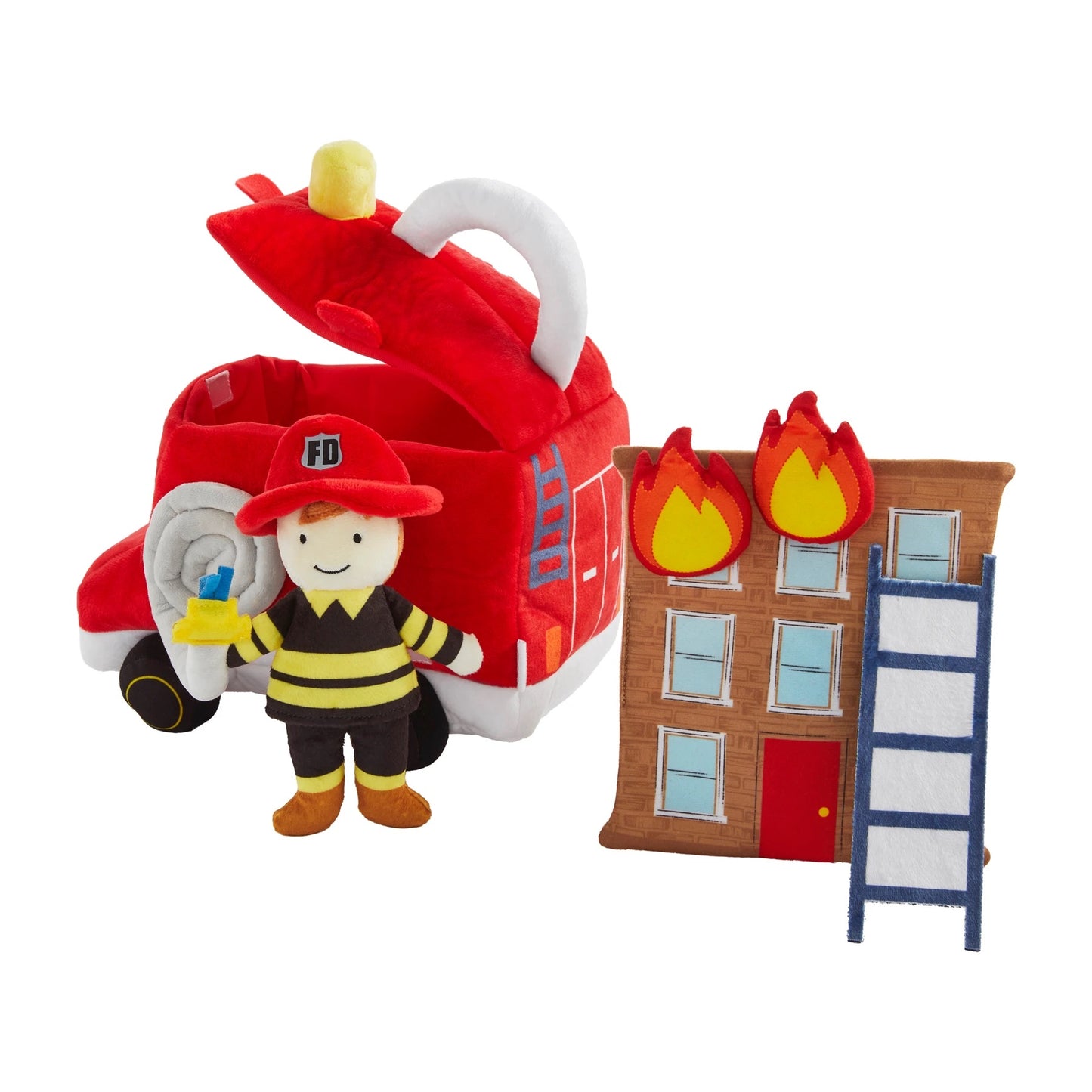 Mudpie Fire Truck Plush Set
