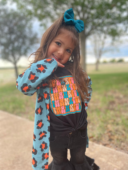 Leopard Waffle Cardigan