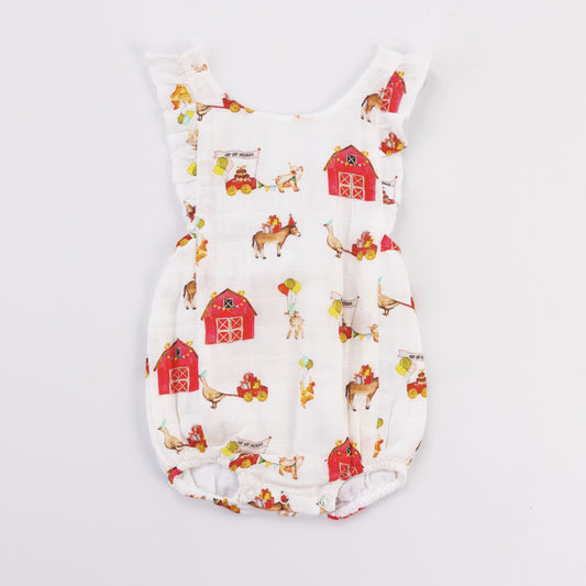 Nola Tawk Farm Party Organic Sunsuit