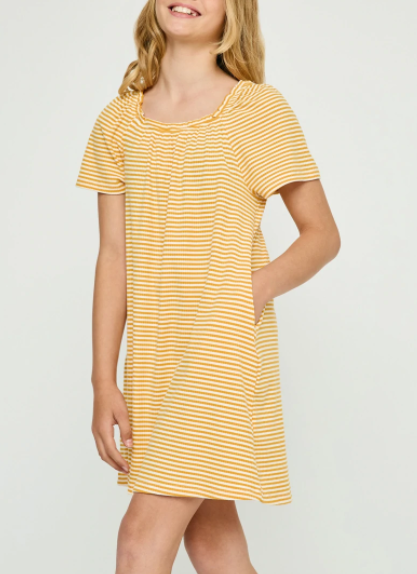Hayden Yellow Stripe Dress 3465