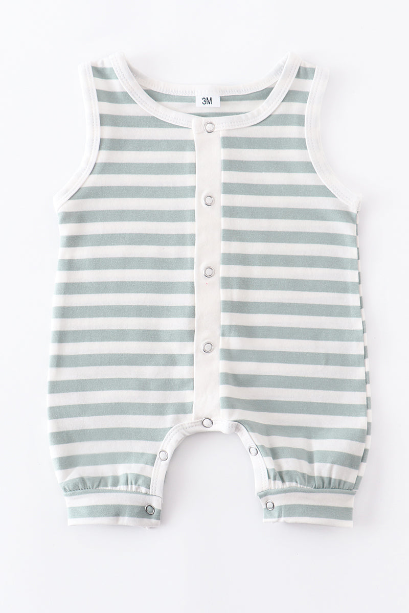 Mint Stripe Romper