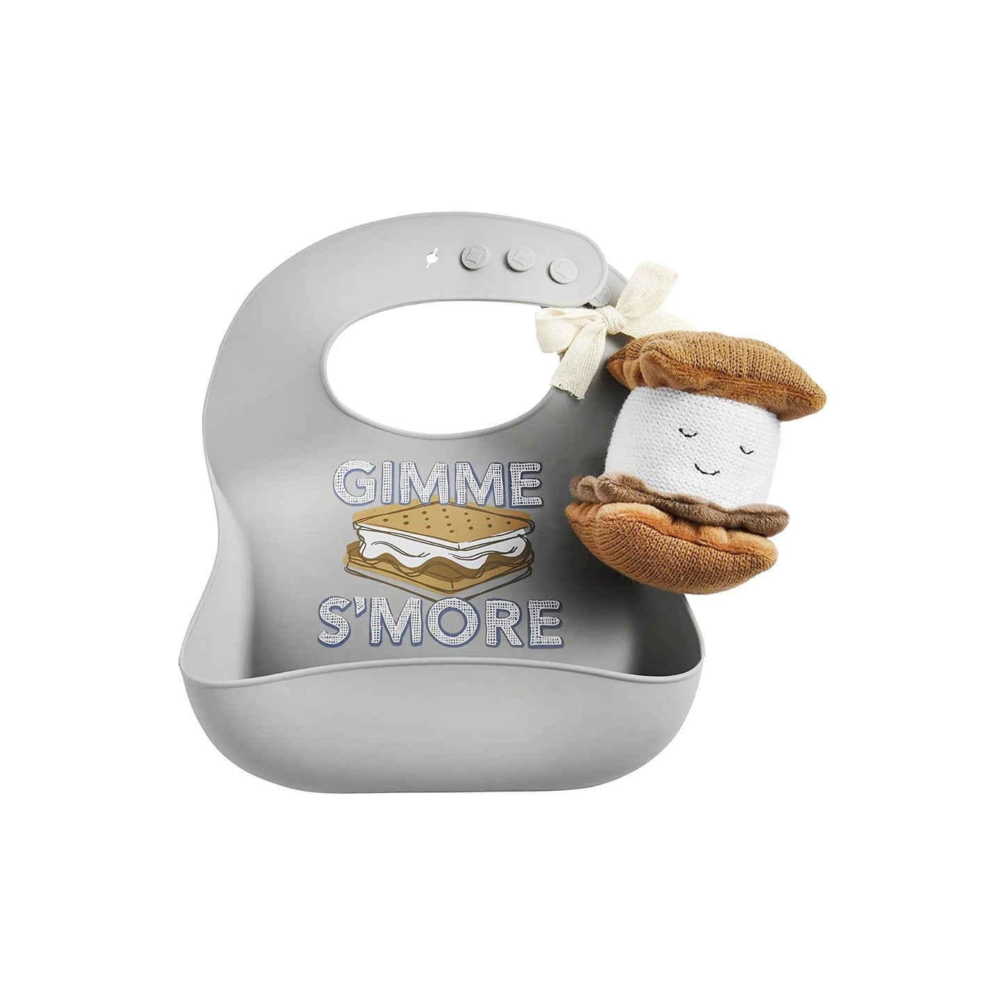 Mudpie Silicone Bib W/Rattle
