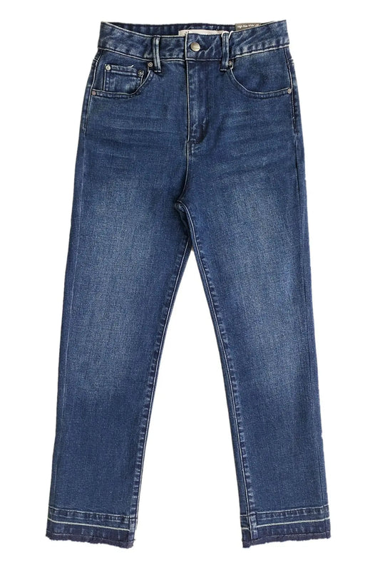 Tractr High Rise Crop Straight Jean 27330 *