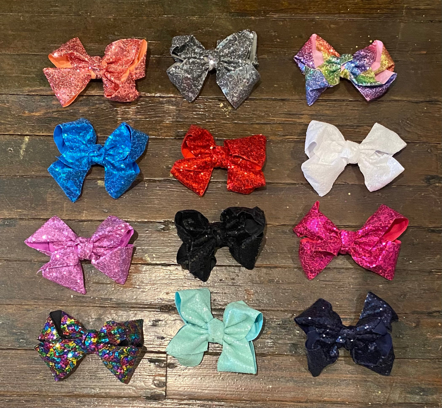 Large Sequin Bows 6in
