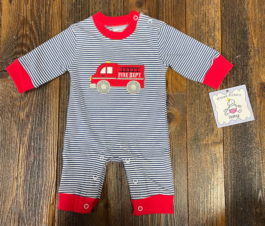 Three Sisters Firetruck Romper