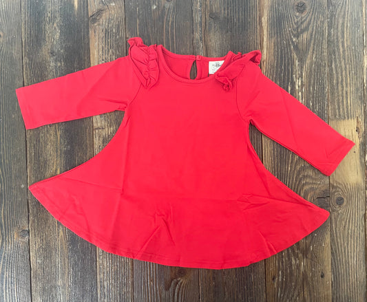MLK Red Flutter Dress