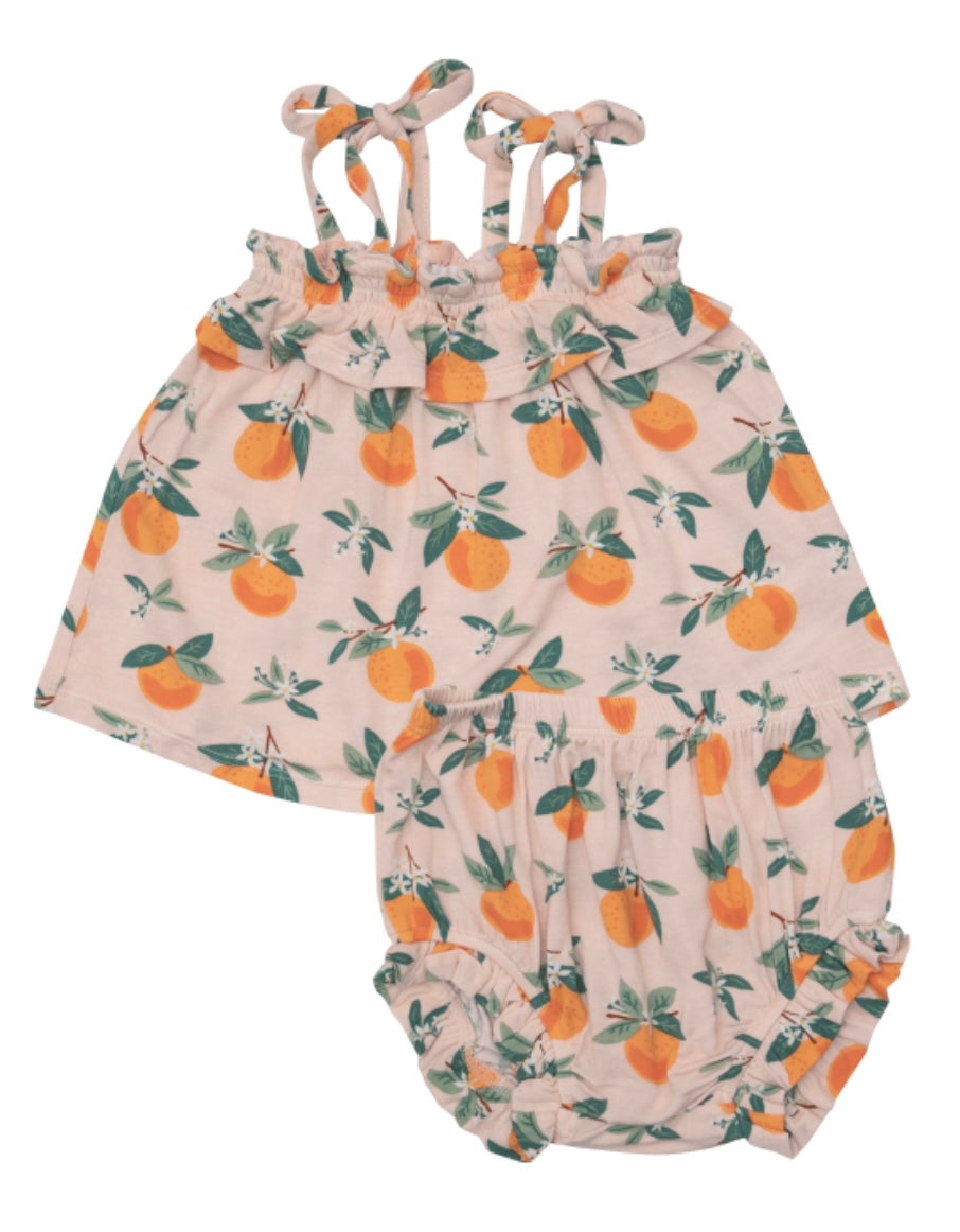 Angel Dear Orange Blossoms Ruffle Top & Bloomers