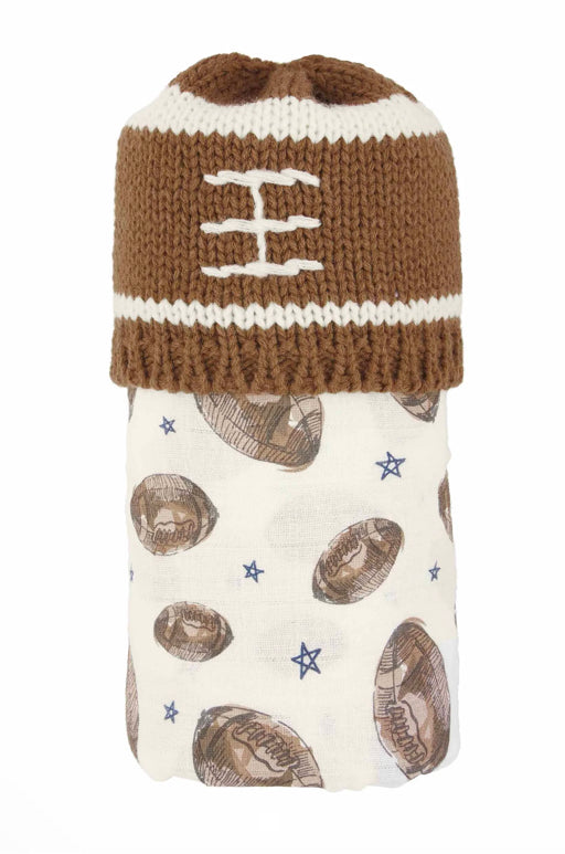 Mudpie Football Swaddle & Hat