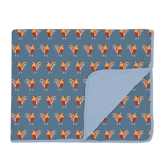 Kickee Pants Parisian Rooster Print Toddler Blanket