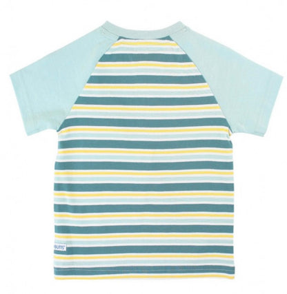 RuggedButts Blue & Mango Stripe Henley Tee