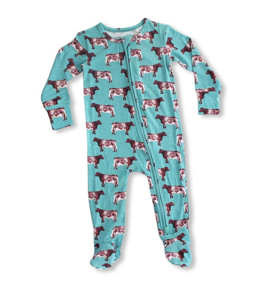 Jacksboro Footie Zipper One Piece