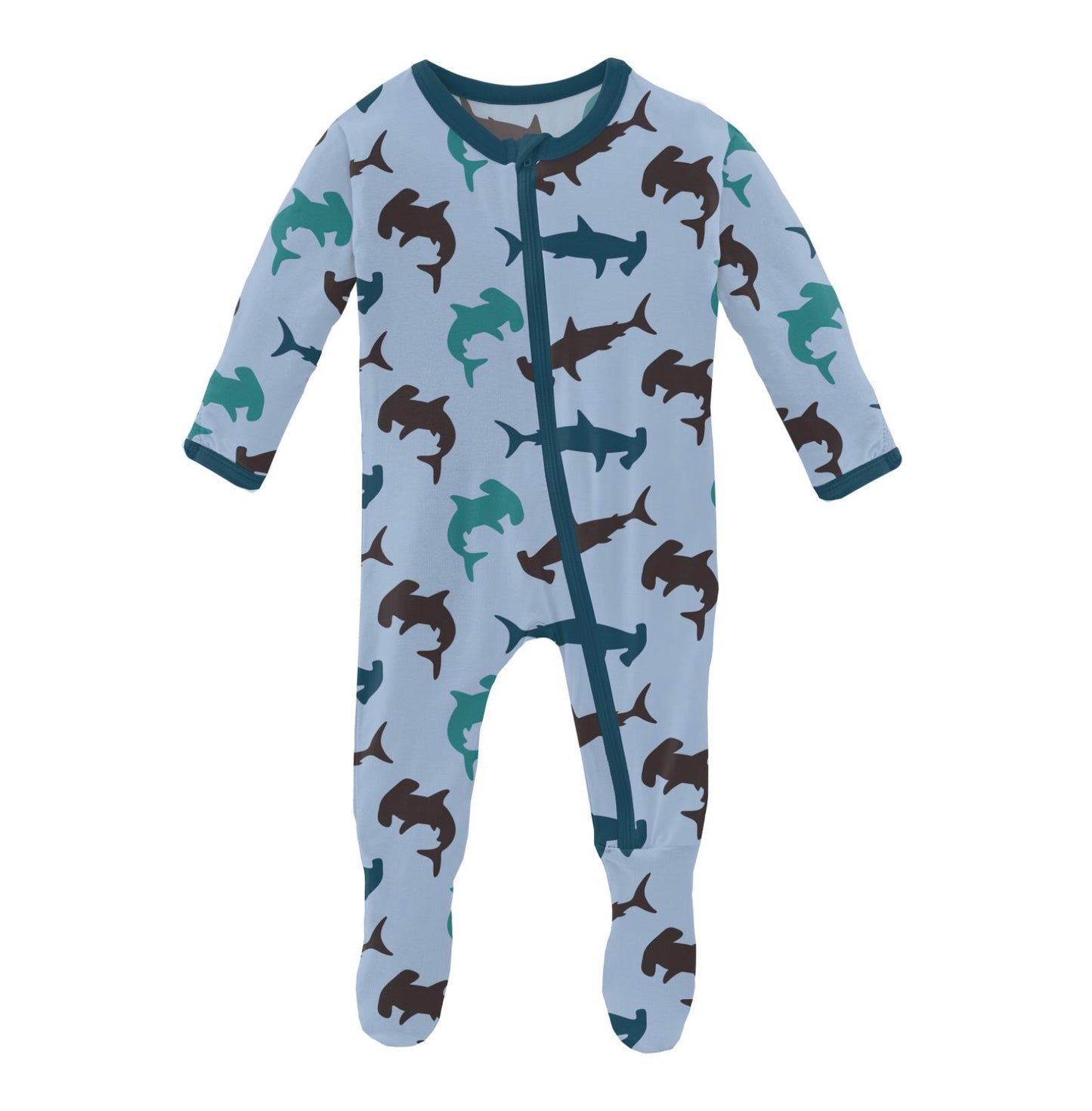 Kickee Pants Pond Hammerhead Footie with Zipper