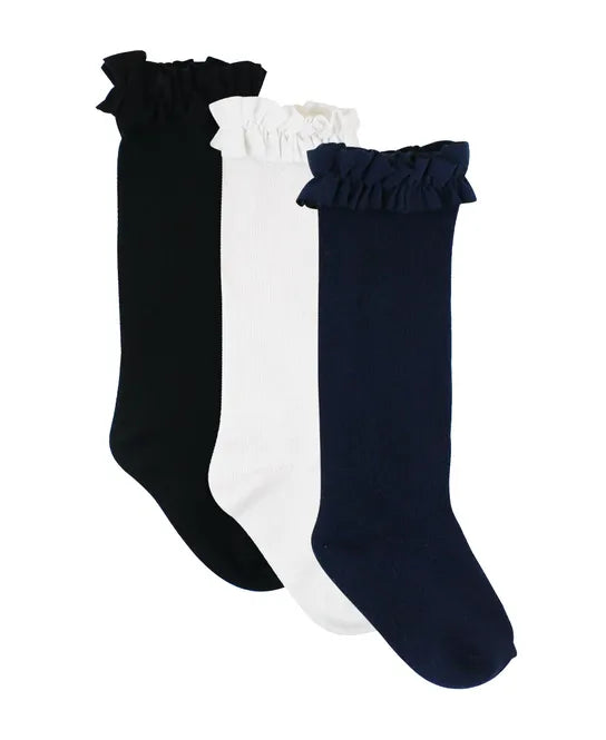 RuffleButts 3-Pack Knee High Socks