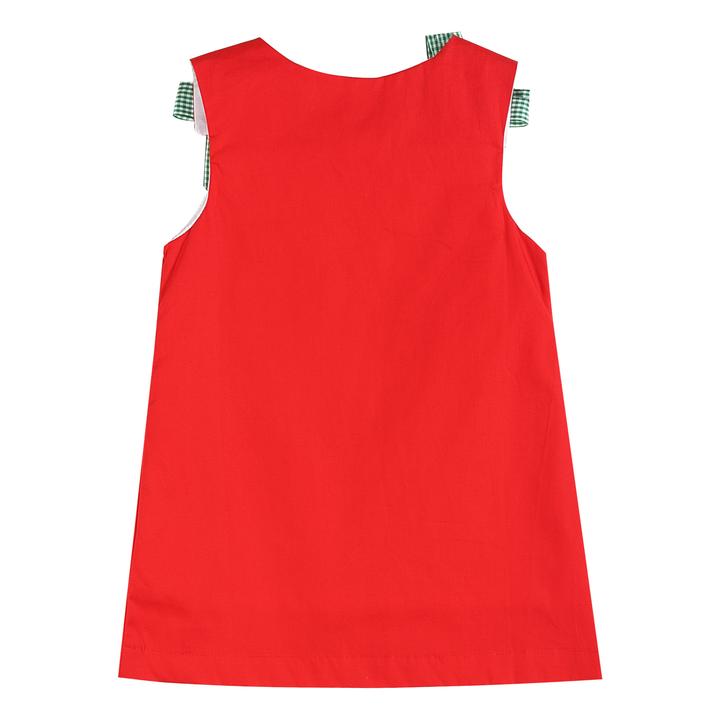 LC Red Reindeer with Pom Poms & Bows Swing Dress