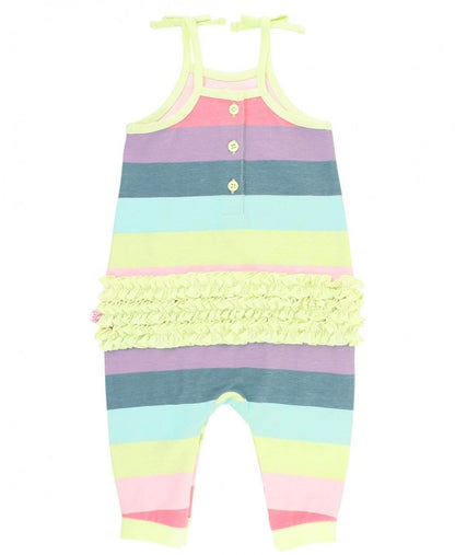 RuffleButts Delightful Rainbow Full Length Romper