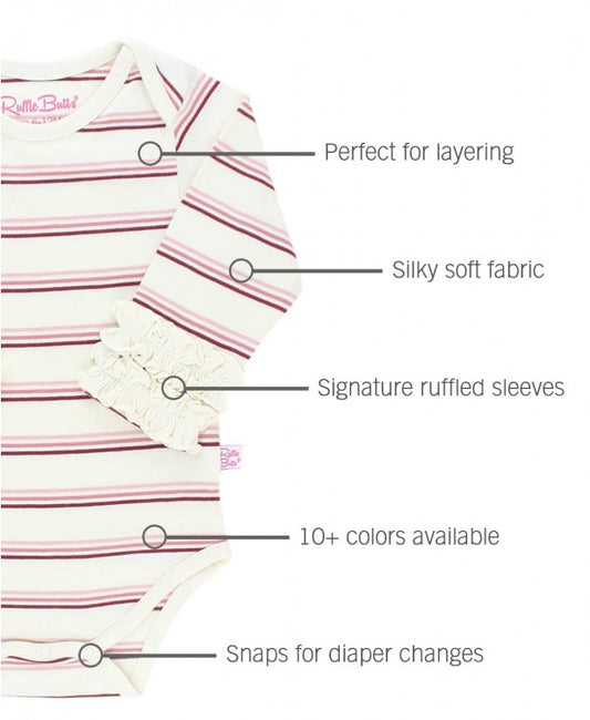 Ruffle Butts Ruffled Long Sleeve Layering Bodysuit