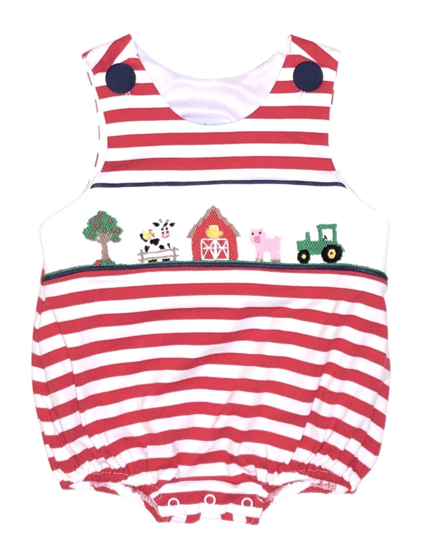 Three Sisters Farm Days Boy Smocked Bubble