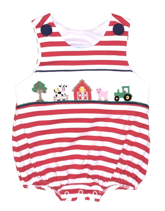Three Sisters Farm Days Boy Smocked Bubble