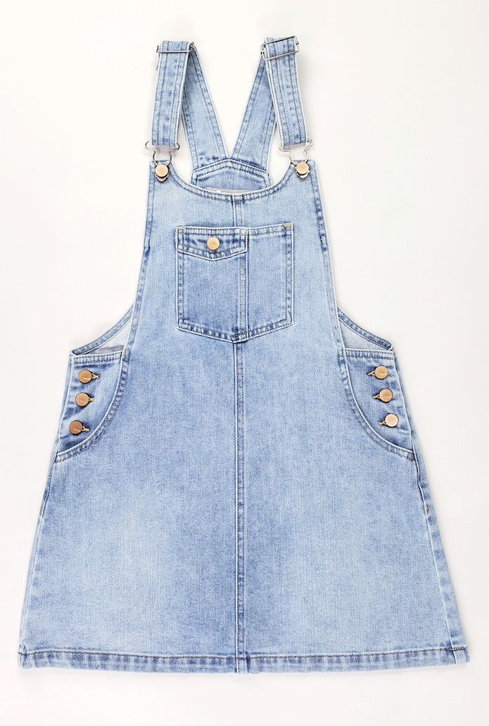 Tractr Denim Overall Dress *